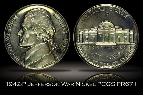 Jefferson Nickel's produced in 1942 are 35 silver to be precise, and contain 0. . 1942 nickel
